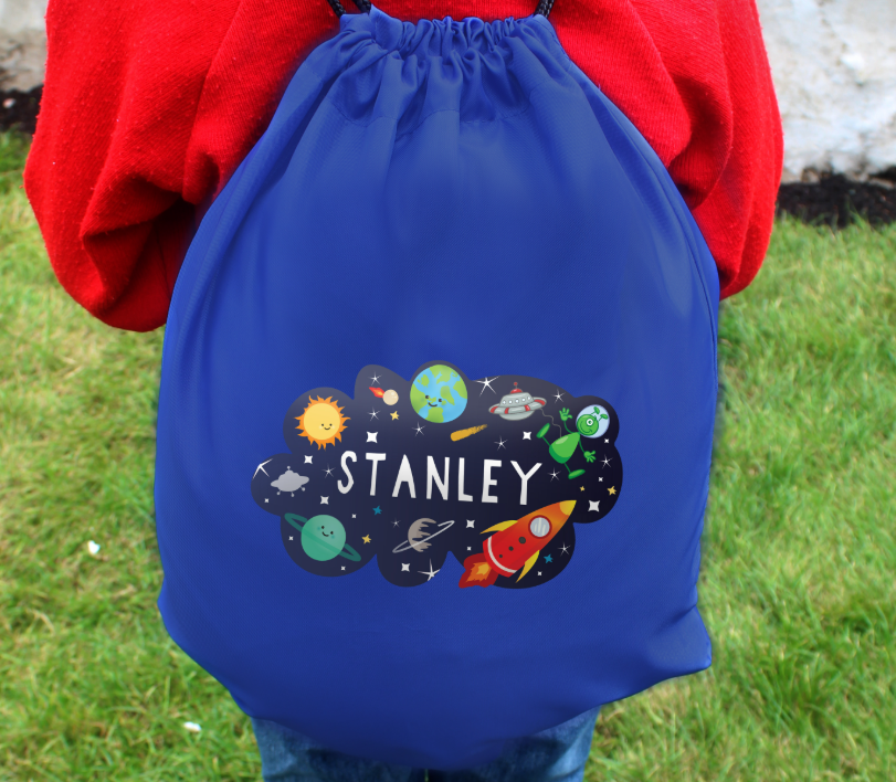 Personalised Space Blue Kit Bag