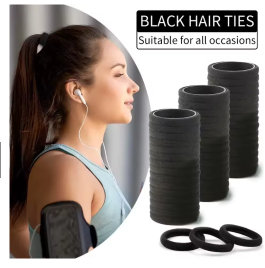 Black Hair Bobbles – Pack of 100