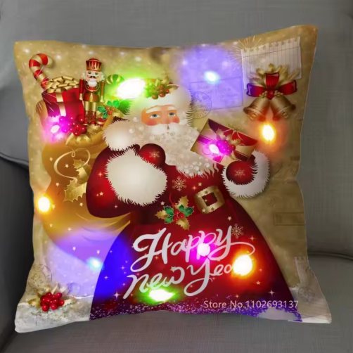 LED Christmas Cushion Cover