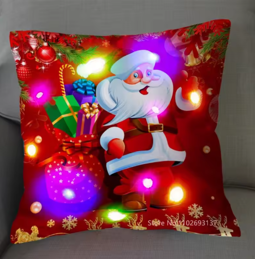 LED Christmas Cushion Cover