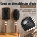 Hairbrush Set with Detangle Nylon Pin Massage Paddle Brush Pad Hair Comb