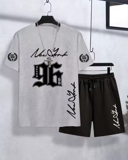 Men's New York Graphic T-Shirt &amp; Shorts Set