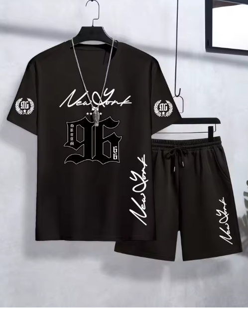 Men's New York Graphic T-Shirt &amp; Shorts Set