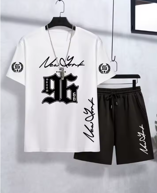 Men's New York Graphic T-Shirt &amp; Shorts Set