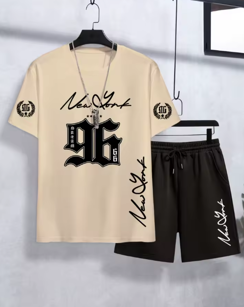 Men's New York Graphic T-Shirt &amp; Shorts Set