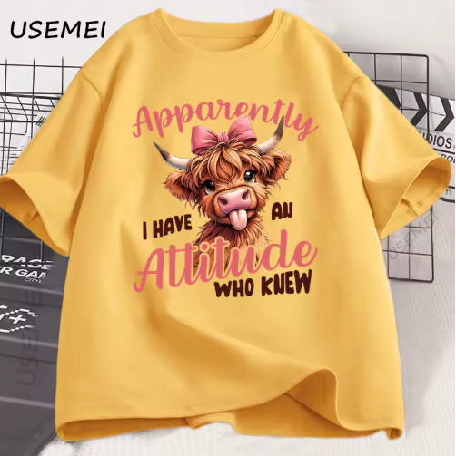 Women's "Apparently I Have an Attitude... Who Knew?" Graphic T-Shirt