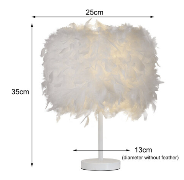 Fluffy Feather Table Lamp