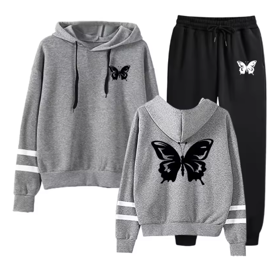 Butterfly Hoodie & Jogger Lounge Set