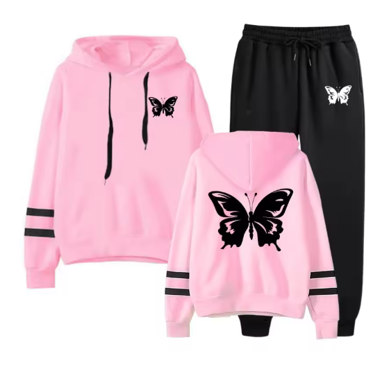 Butterfly Hoodie & Jogger Lounge Set
