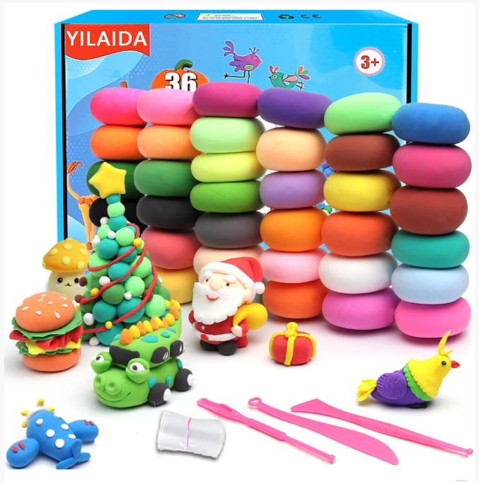 YILAIDA Air Dry Clay, 36 Colours Modelling Clay Ultra Light Air Drying Magic Clay