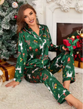Women’s Christmas Satin Pyjama Set