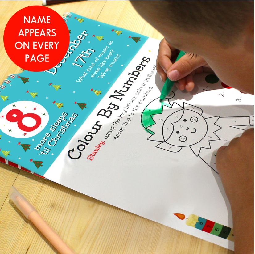 Personalised 24 Sleeps Christmas Activity Advent Calendar