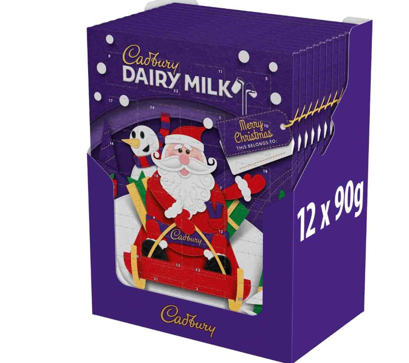 Dairy Milk Advent Calendar 90g (Box of 12)