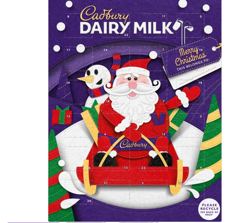 Dairy Milk Advent Calendar 90g (Box of 12)