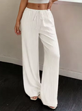 Crinkle Wide-Leg Trousers