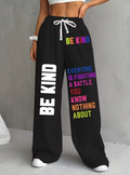 Women’s “Be Kind” Wide-Leg Sweatpants