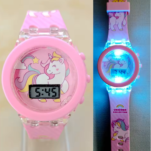 Girls’ Unicorn Light-Up Digital Watch