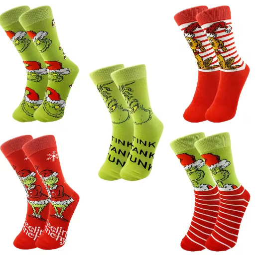 Christmas Grinch-Inspired Festive Socks