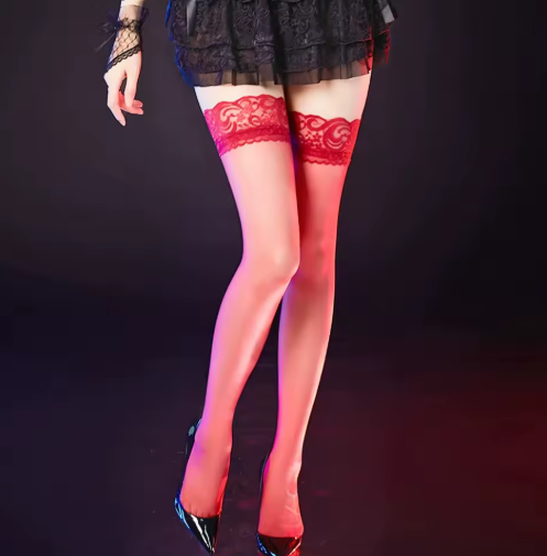 Lace Top Thigh High Stockings