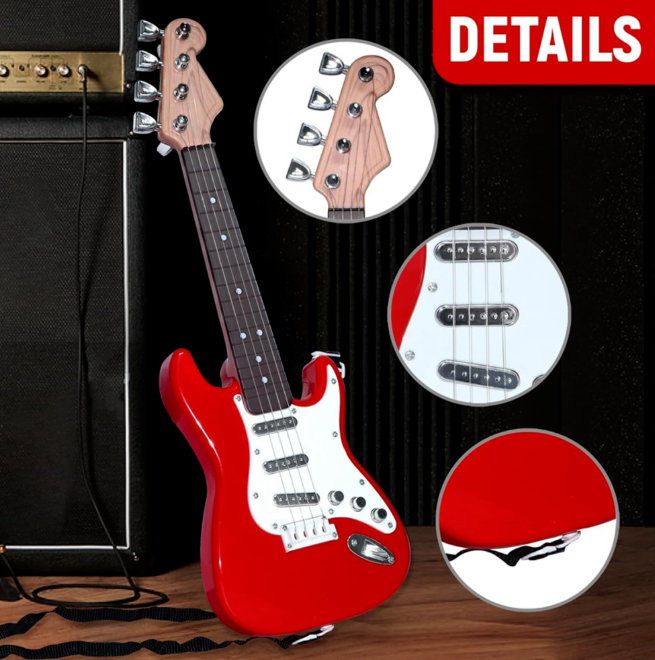 Guitar Toy for Kids,4 Strings Electric Guitar