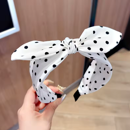 Polka Dot Bow Headband