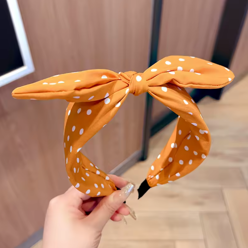 Polka Dot Bow Headband