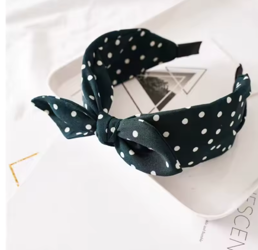 Polka Dot Bow Headband