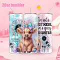 Spicy Disaster Highland Cow 20oz Tumbler