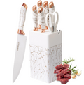 Lapelux Kitchen Knife Set - 6 Piece Knife Set with Block