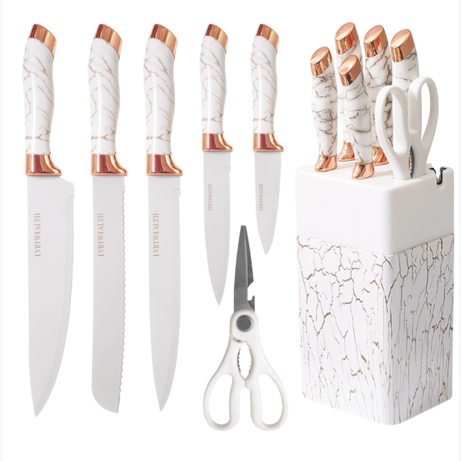 Lapelux Kitchen Knife Set - 6 Piece Knife Set with Block
