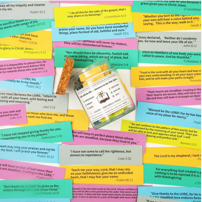 Bible Verses in A Jar, Read Me When Jar for Emotions and Feelings