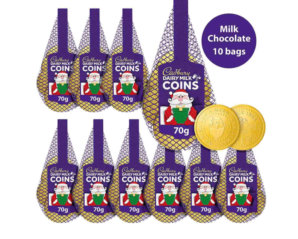 Cadbury Dairy Milk Chocolate Christmas Coins Bag 70g