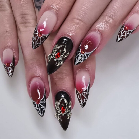 Halloween Press-on Nails Medium Almond 24 pcs
