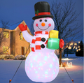 1.5m Christmas Inflatables Snowman with Rotating Lights