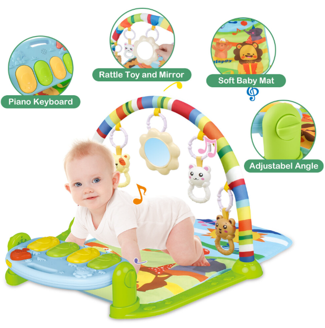 4-in-1 Baby Mat Kick and Piano Gym