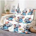 Cute Baby Elephant Flannel Blanket