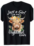 Just a Girl Who Loves Highland Cows T-Shirt