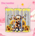Highland Cow & Sunflower 20oz Tumbler