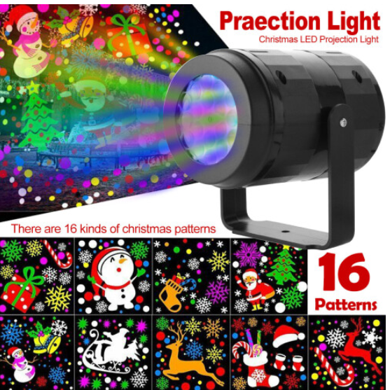 16-Pattern Christmas Projector Light