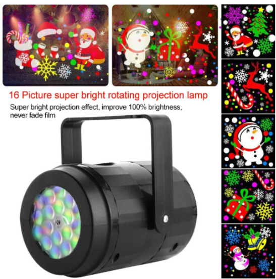 16-Pattern Christmas Projector Light