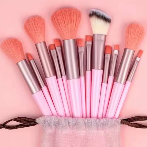13-Piece Makeup Brush Set with Storage Pouch