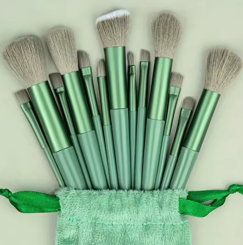 13-Piece Makeup Brush Set with Storage Pouch