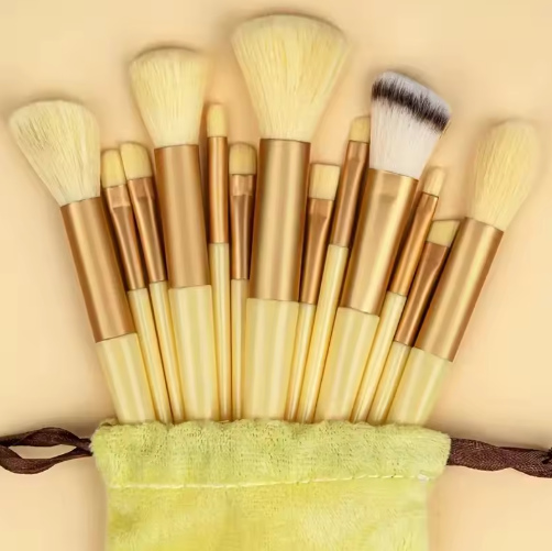 13-Piece Makeup Brush Set with Storage Pouch