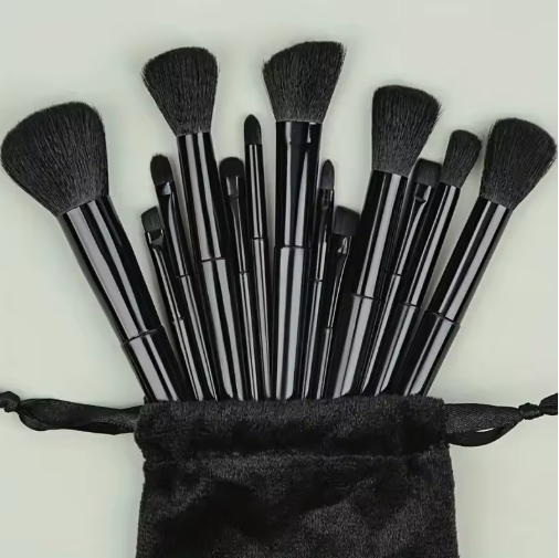 13-Piece Makeup Brush Set with Storage Pouch