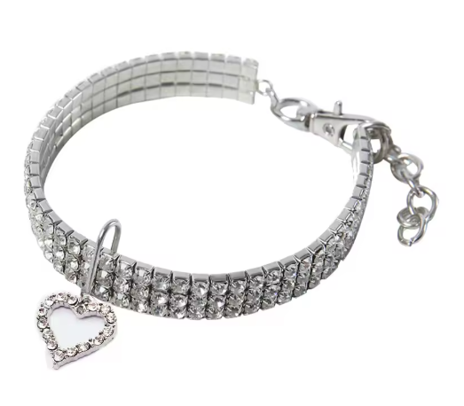 Sparkling Heart Pet Collar