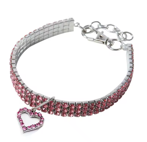 Sparkling Heart Pet Collar