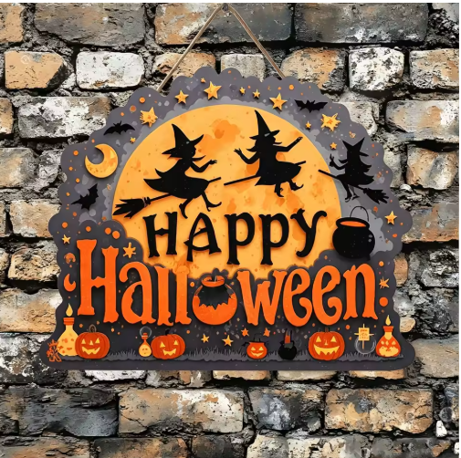 Happy Halloween Hanging Sign