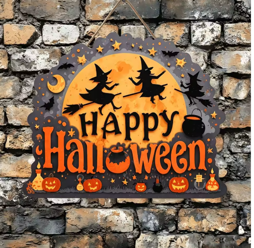 Happy Halloween Hanging Sign