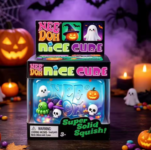 NeeDoh Nice Cube – Christmas & Halloween Squishy Sensory Toy