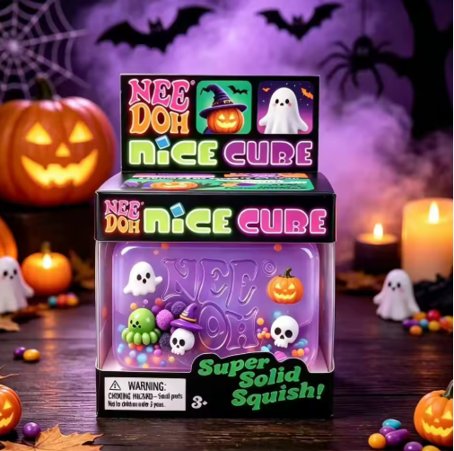 NeeDoh Nice Cube – Christmas & Halloween Squishy Sensory Toy